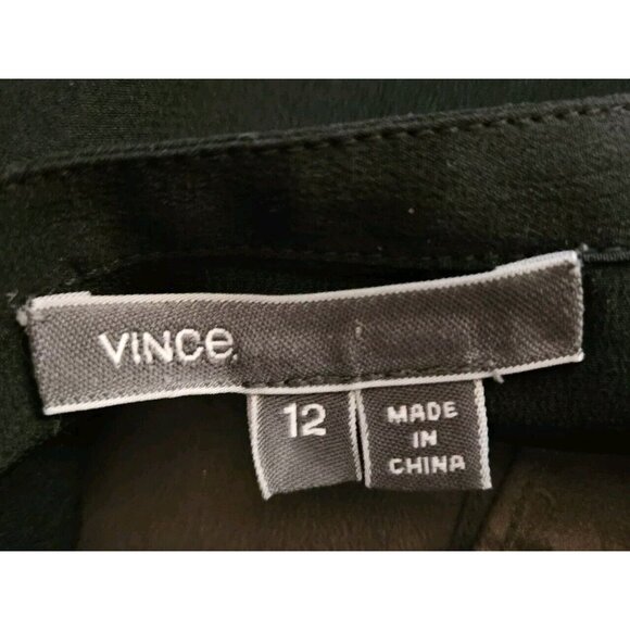 Vince 100% Silk Color Block Top 12 Gray Black Popover Tunic Womens - Picture 7 of 8